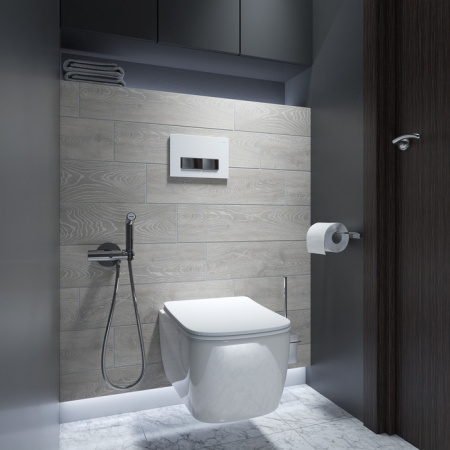 Клавиша смыва IDDIS белая Uniglass 001 (UNG01GWi77)